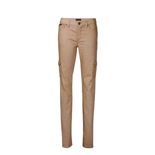 Apart modne jeansy cargo w kolorze camel, elastyczny strecz fason