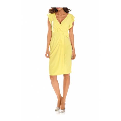 Ashley Brooke żółta sukienka fason