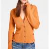 Krótki sweterek damski zapinany HEINE pomarańczowy