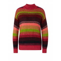 Markowy pasiasty sweter Tom Tailor, multicolor, przód