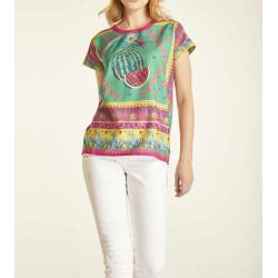 Wielokolorowa bluzka damska z nadrukiem HEINE, multicolor, stylizacja