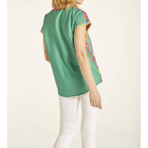 Wielokolorowa bluzka damska z nadrukiem HEINE, multicolor, jednolity kolor na plecach