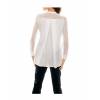 Klasyczna biała koszulowa bluzka damska na stójce tył