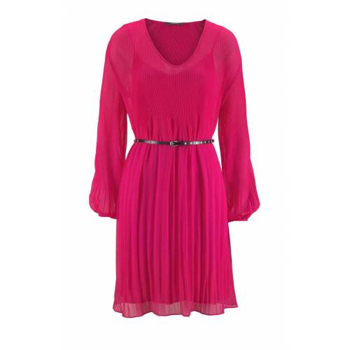 Pepe Jeans plisowana sukienka z halką, sukienka pink