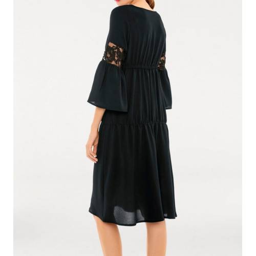 Rick Cardona sukienka damska styl boho czarna tył