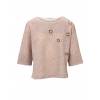 HEINE bluza damska z rękawami 3/4 i ozdobną aplikacją, różowy fason